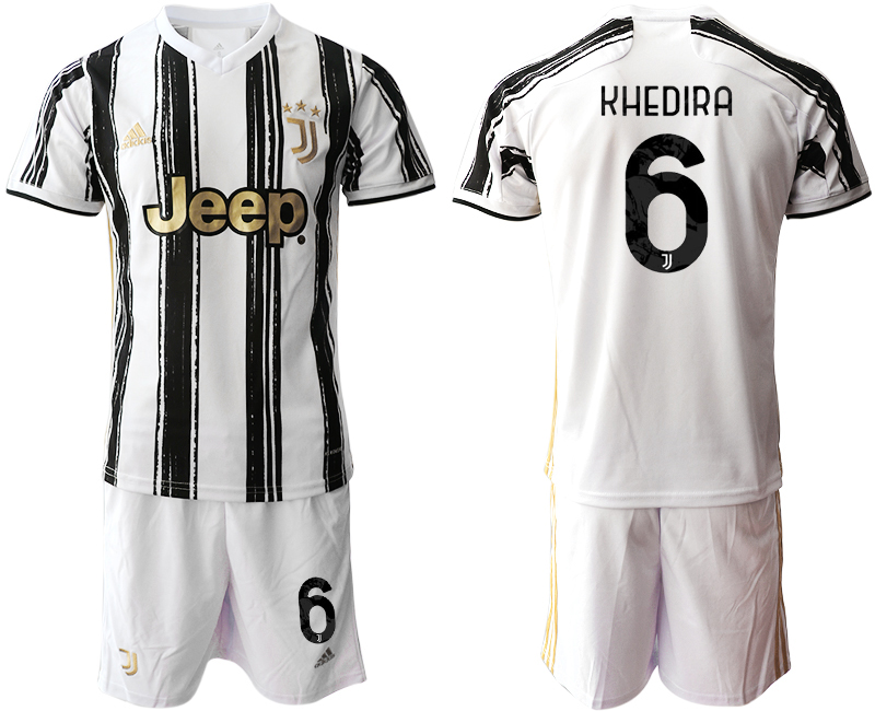Men 2020-2021 club Juventus home #6 white black Soccer Jerseys->juventus jersey->Soccer Club Jersey